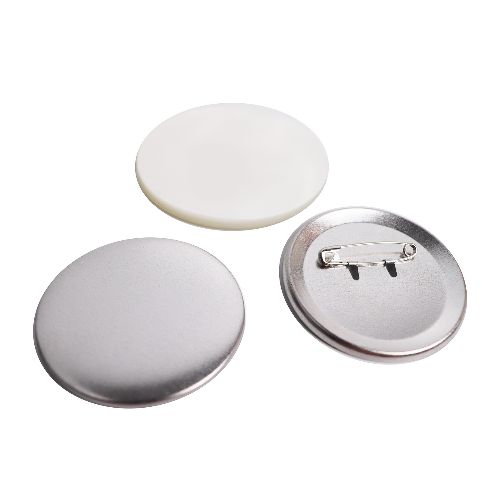 Picture of Wholesale Tinplate Sungu Bottom Safety Needle Consumables Bar Frosted Iron Bottom Paper Clip Badge Making Consumables Accessories