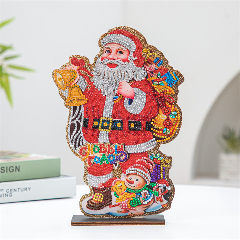 Picture of Cross-Border Christmas Diamond Painting Full of Diamonds Special-Shaped Bright Diamond 5D Diamond Decorative Painting Stereo 3D Table Setting Hot Sale