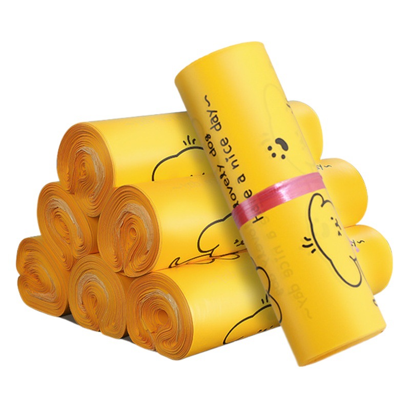 In stock printed cartoon dog express bag logistics packaging bag waterproof bag packing bag yellow express bag