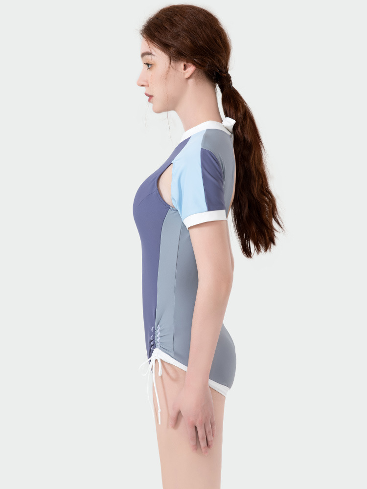 Picture of Women's One-Piece Swimsuit Covers Belly, Looks Slimming, Backless Triangle Swimsuit, Hot Spring Seaside Vacation Swimwear