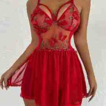 2023 new European and American cross-border supply lace embroidery perspective sling sexy dress two-piece set