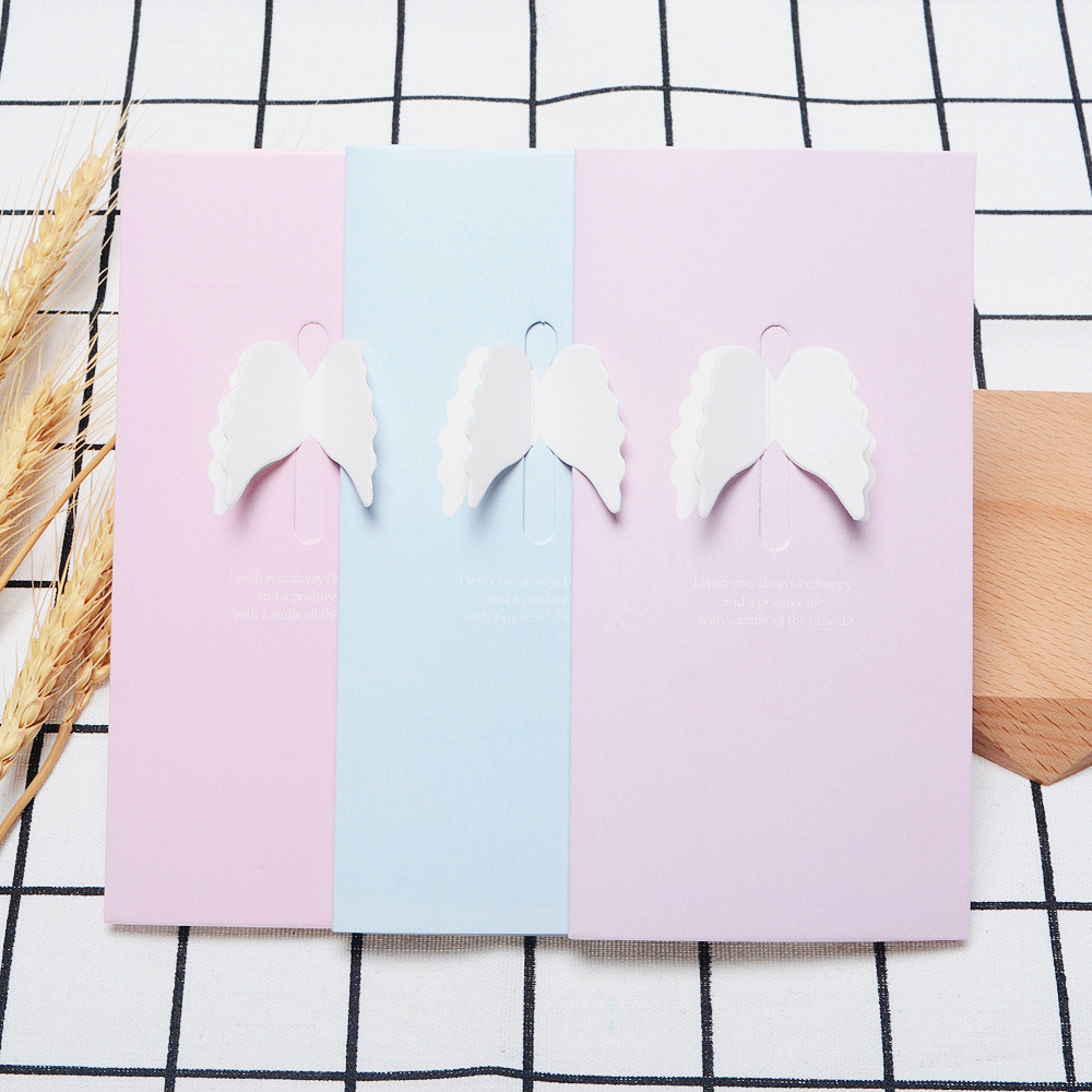 Picture of Korean stationery creative wings love greeting card message New Year Christmas blessing Valentine's Day card can be customized
