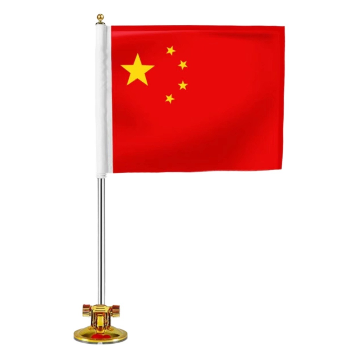 Car Suction Cup Flag Suction Cup Flagpole Car External Red Flag National Day Car Play Five-Star Red Flagpole Base