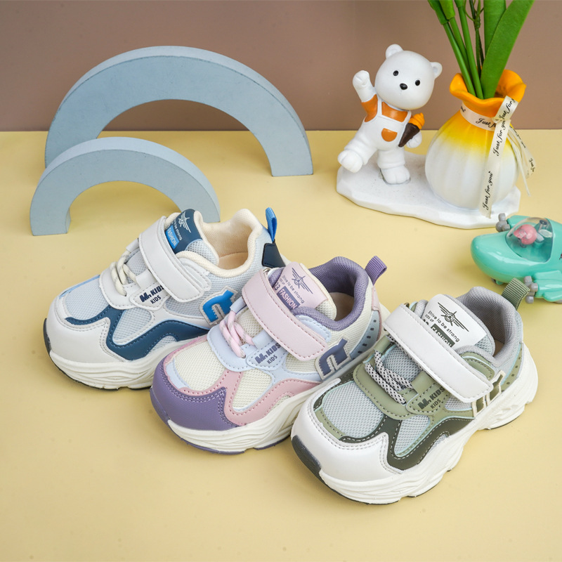 Jimmy Bear 2025 Autumn Toddler Shoes for Ages 3-6, Eva Non-Slip Sole, Breathable Mesh, One-Piece Drop Shipping, Breathable and Comfortable