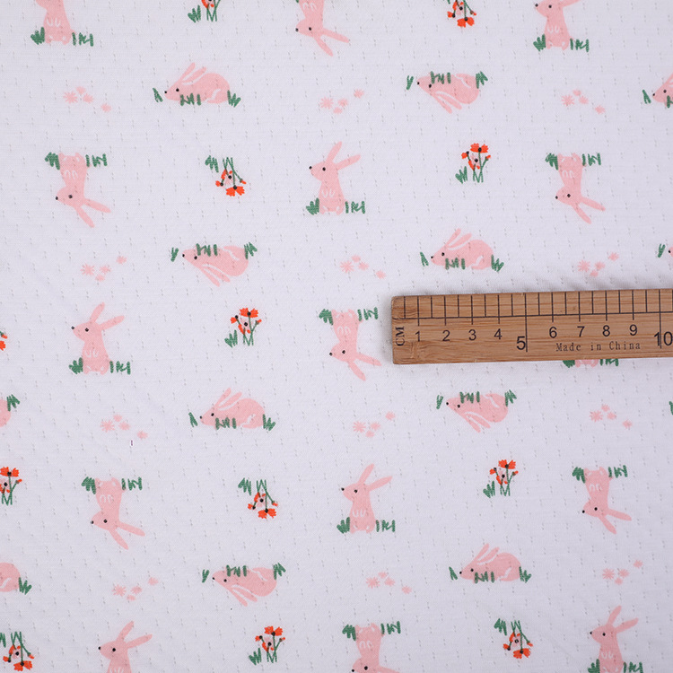 Picture of Bamboo fiber cotton printed air layer quilted jacquard knitted fabric new baby quilt soft fabric in stock