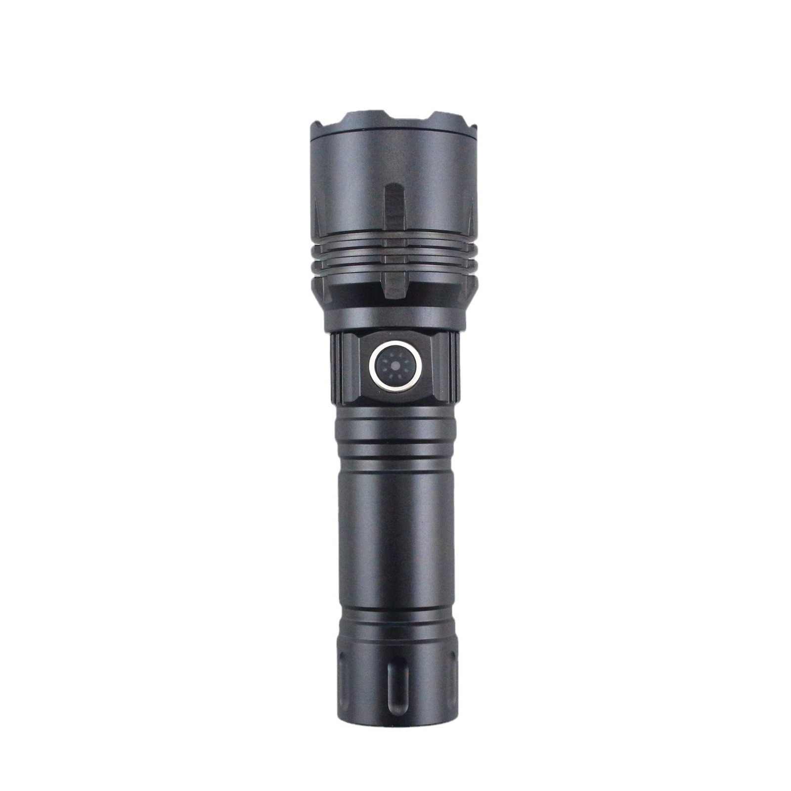 Picture of Cross-border new USB white laser bright long-range strong light aluminum alloy power display charging treasure zoom flashlight
