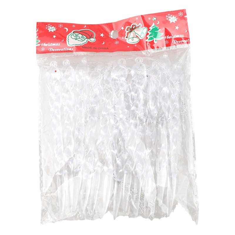 Cross-border Christmas festival supplies creative transparent ice bar pendant new Christmas tree decorative thread pendant tree ornaments