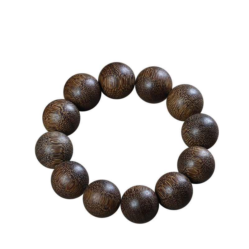 Picture of Vietnam Nha Trang Bai Qinan Ailwood 20 Bracelet Submerged Old Material Wen Play Men's and Women's Single Circle Buddha Bead Bracelet