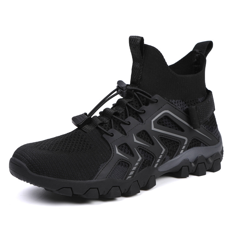 Men's outdoor leisure mountaineering walking shoes fly woven mesh cloth travel shoes outdoor camping mountain wading shoes wholesale generation