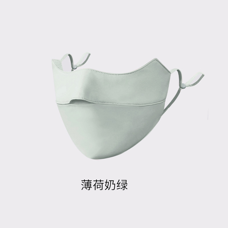 Picture of Sunscreen Mask Women's Sunshade Eye Angle Summer Riding Outdoor UV Protection Nylon Ice Silk Mask Black Men
