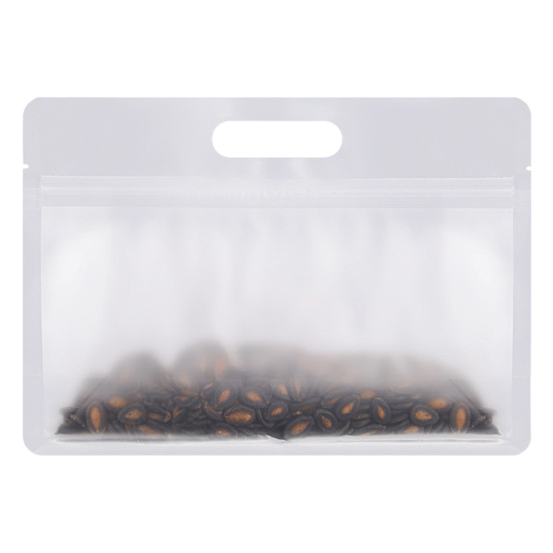 Transparent Eight-Sided Sealing Plastic Packaging Bag, Handmade Vermicelli Noodles Frosted Ziplock Bag, Edible Mushroom Sealing Bag in Stock