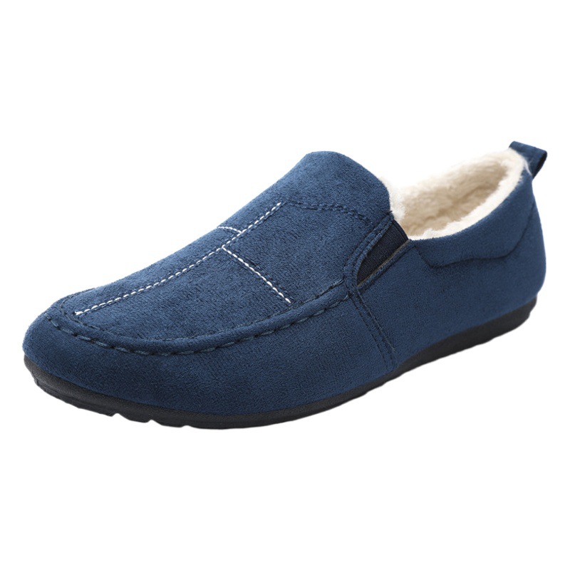 Men's Shoes, Autumn and Winter Beanie Shoes, Men's K-Style, Versatile Old Beijing Cloth Shoes, Velvet Warm Men's Casual Shoes, Student Shoes