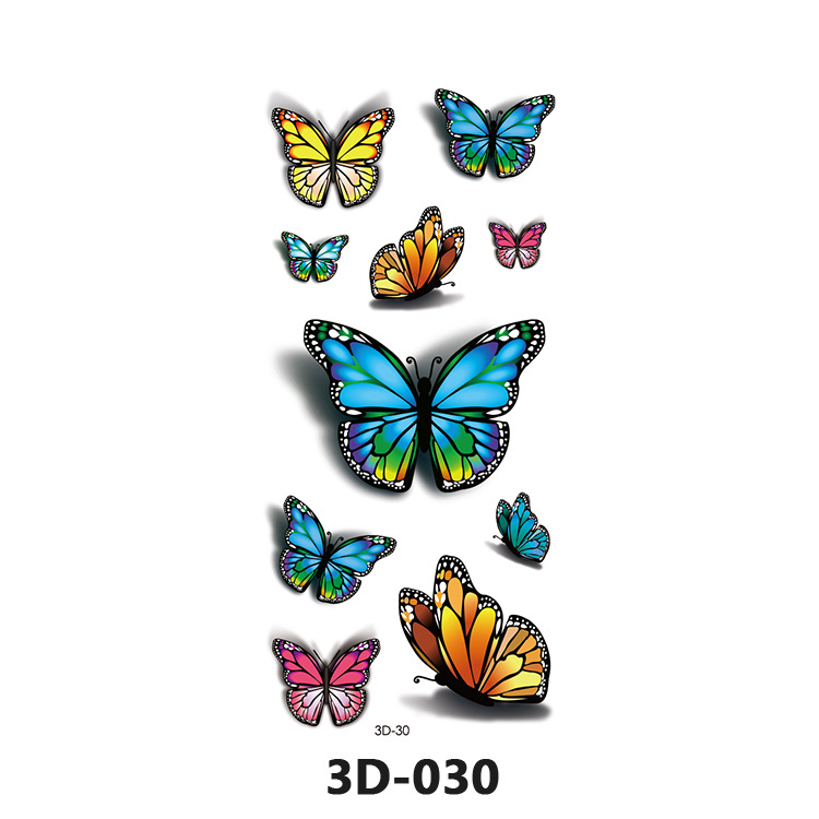 Picture of Spot Wholesale 3D Butterfly Waterproof Sweat Female Stereo Artificial Creative Temporary Stickers European and American Cross-Border Butterfly Tattoo Stickers