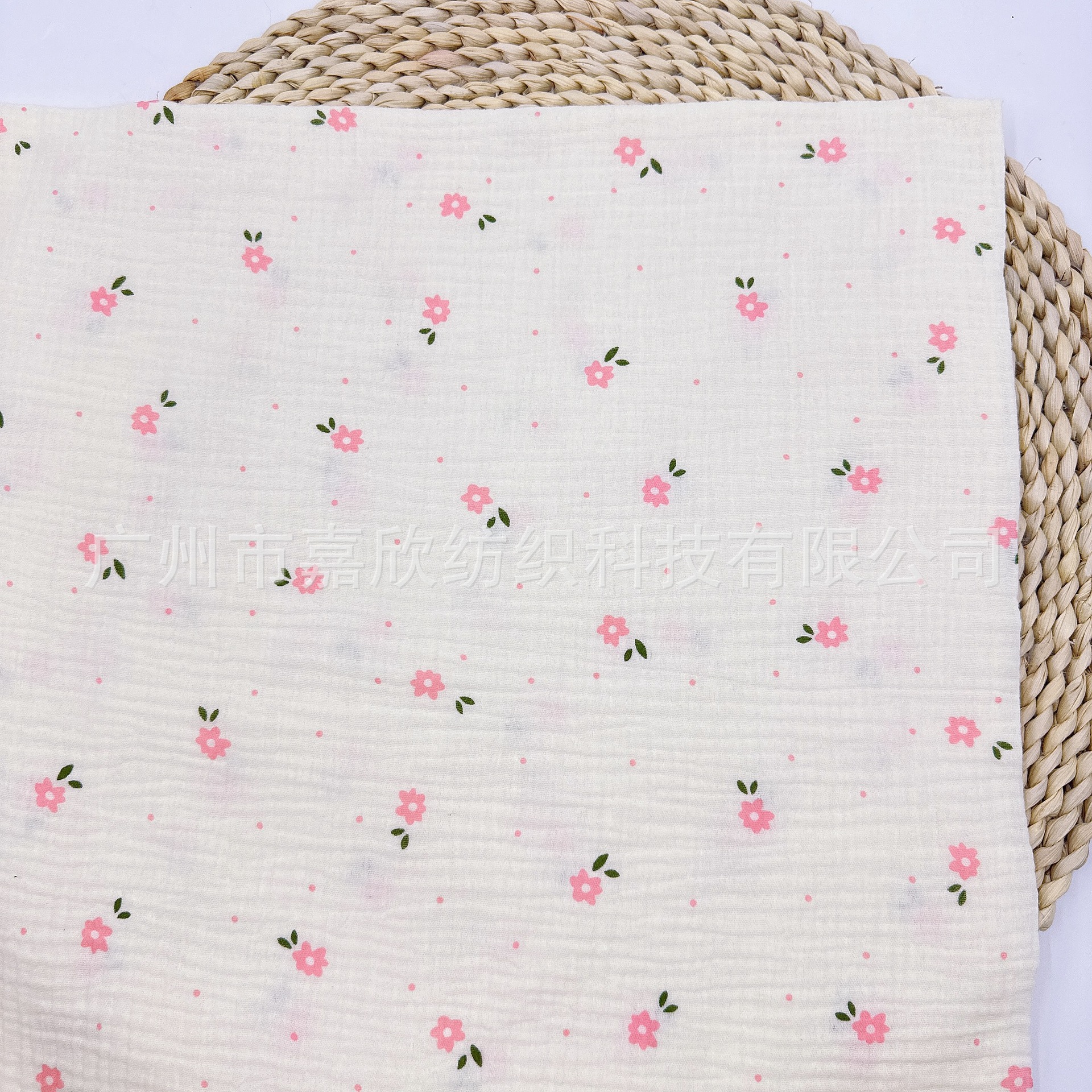 40 Count Pure Cotton Double-Layer Gauze Muslin Baby Gauze Cartoon Children's Clothing Pajamas Fabric Small Floral Print