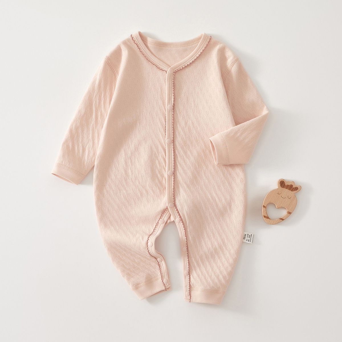 Baby's Jumpsuit Newborn Clothes Pure Cotton Boneless Spring and Autumn Bottoming Pajamas Baby's Spring Clothes Hayi Climbing Clothes