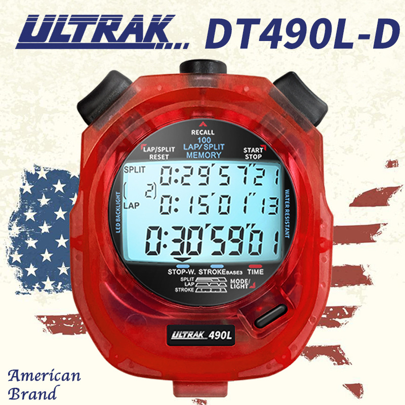 Picture of Electronic stopwatch DT490L Dingerzhi ULTRAK Osek 100 Channel 3 Row Display Timer Track and Field Luminous