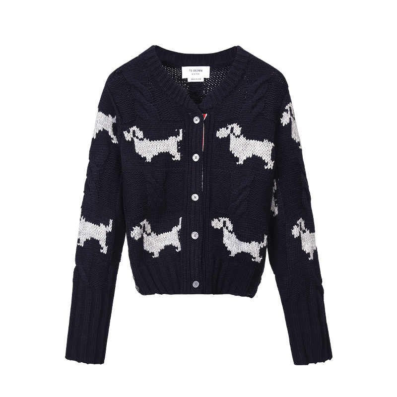 Picture of Tb Browin2025 New Autum Women's Puppy Sweater Vest Popular Same Style Jacquard Puppy Pattern Back