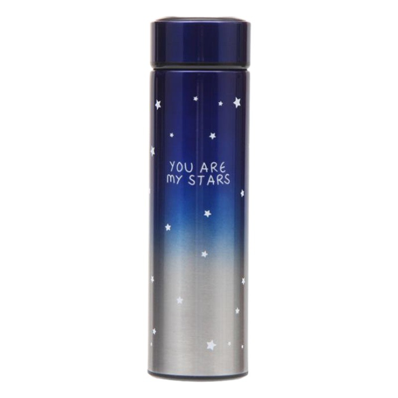 Business intelligence temperature measuring 304 stainless steel thermos cup simple gradient color car student water cup gift wholesale