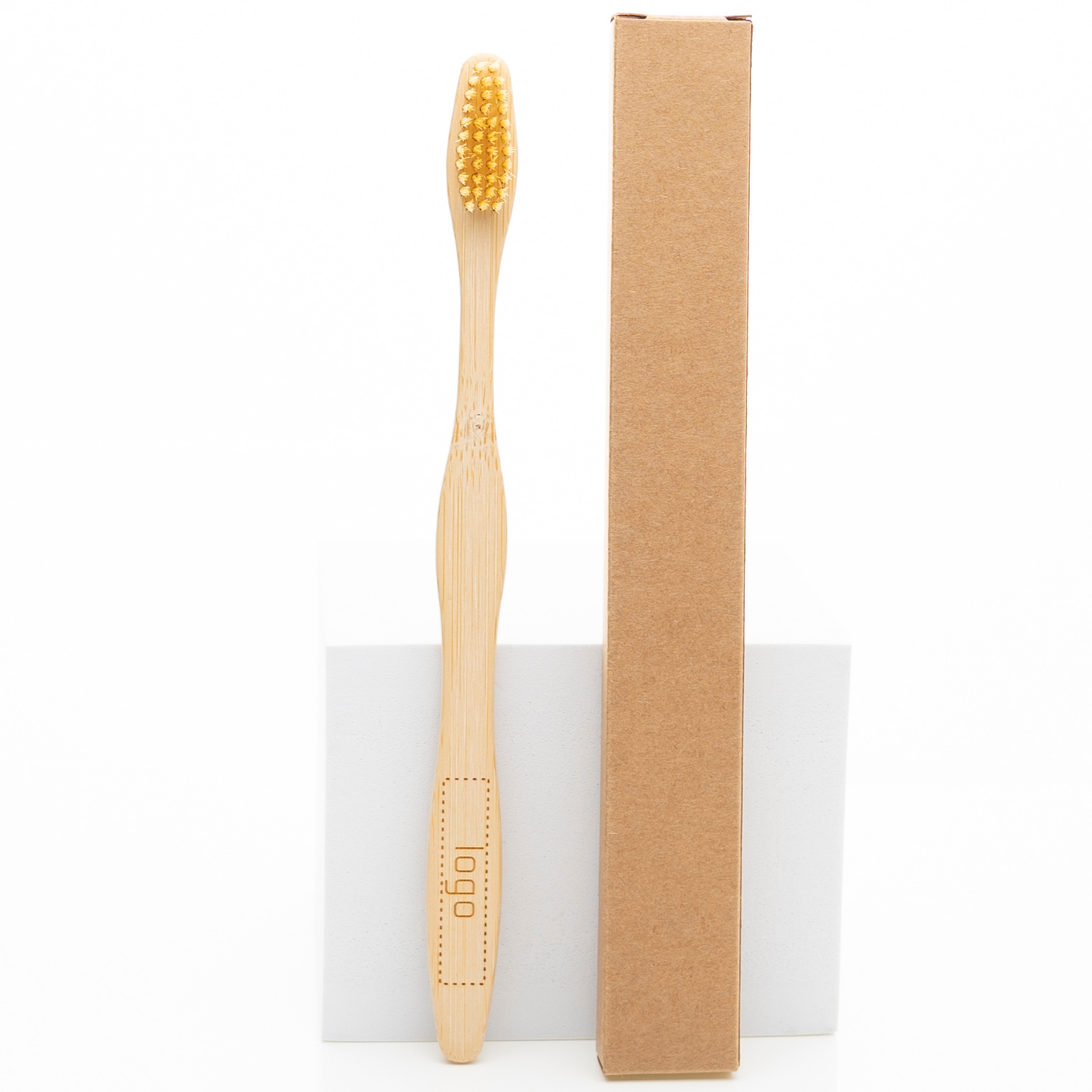 Picture of Hotel Disposable Bamboo Toothbrushes, Multi-Color Soft and Hard Bristles, Biodegradable Bamboo Toothbrushes, Customizable with Logo, Set Packaging
