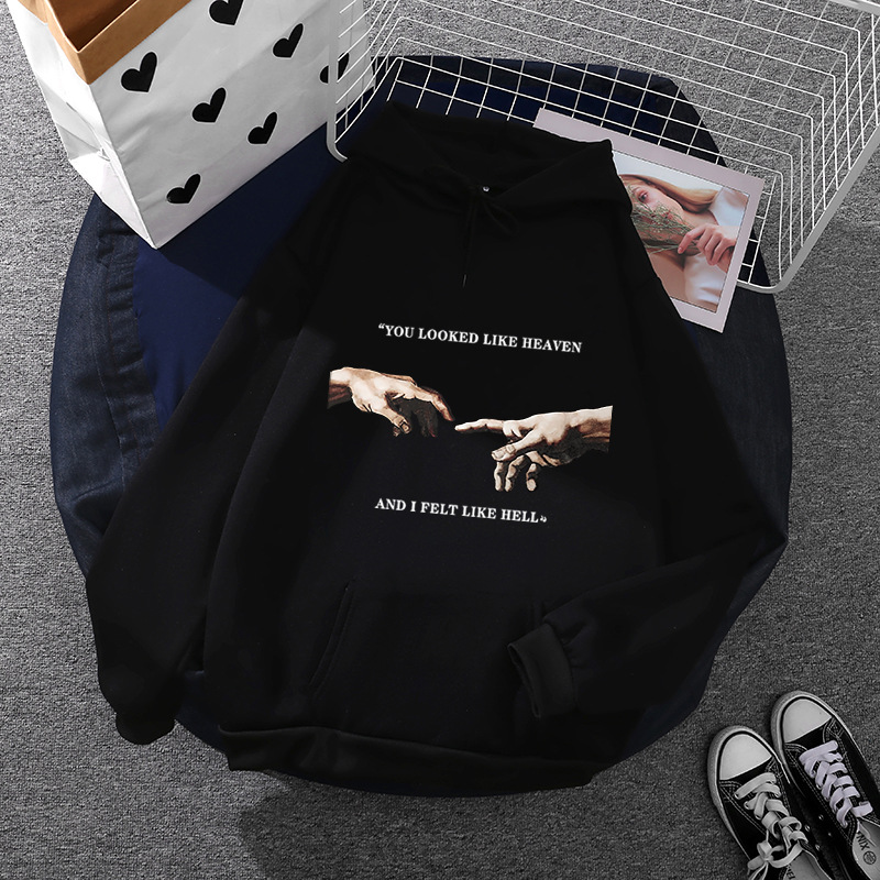 Picture of 2021 cross-border European and American wind cross-border foreign trade loose support small batch LOGO printing hoodie a generation of hair