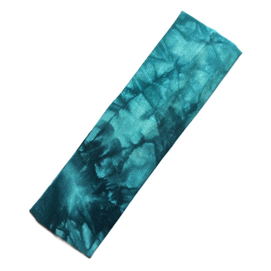 Europe and the United States new sports fitness hair band sweat-absorbent yoga elastic hair band tie-dyed cotton printed headband hair accessories wholesale