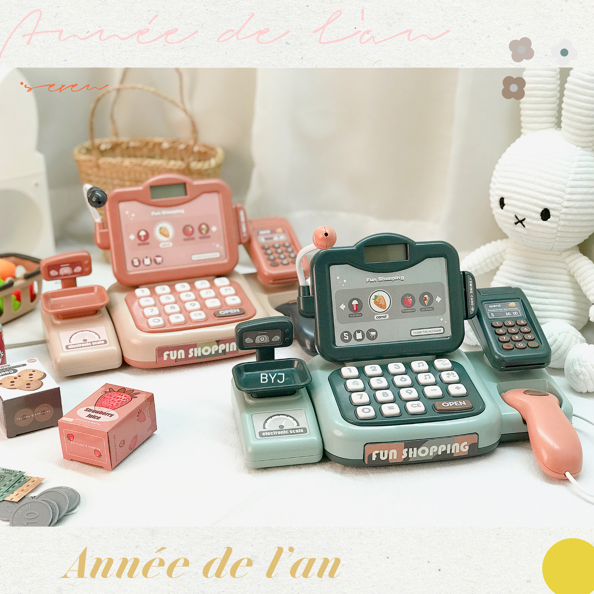 Picture of 888-60 Babi Valley Children's Supermarket Cash Register Toy Baby 3-6 Years Old Play House Simulation Cash Register