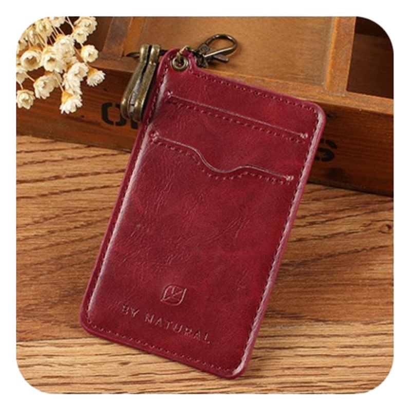 Korean Retro Student Card Bus Card Holder Access Control Credit Card Fashion Badge Id Badge Keychain Card Bag