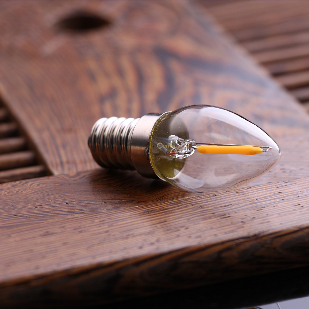 LED Mini small bulb C7 candle lamp crystal lamp E1214 small screw chandelier light source Night Light 110V cross border