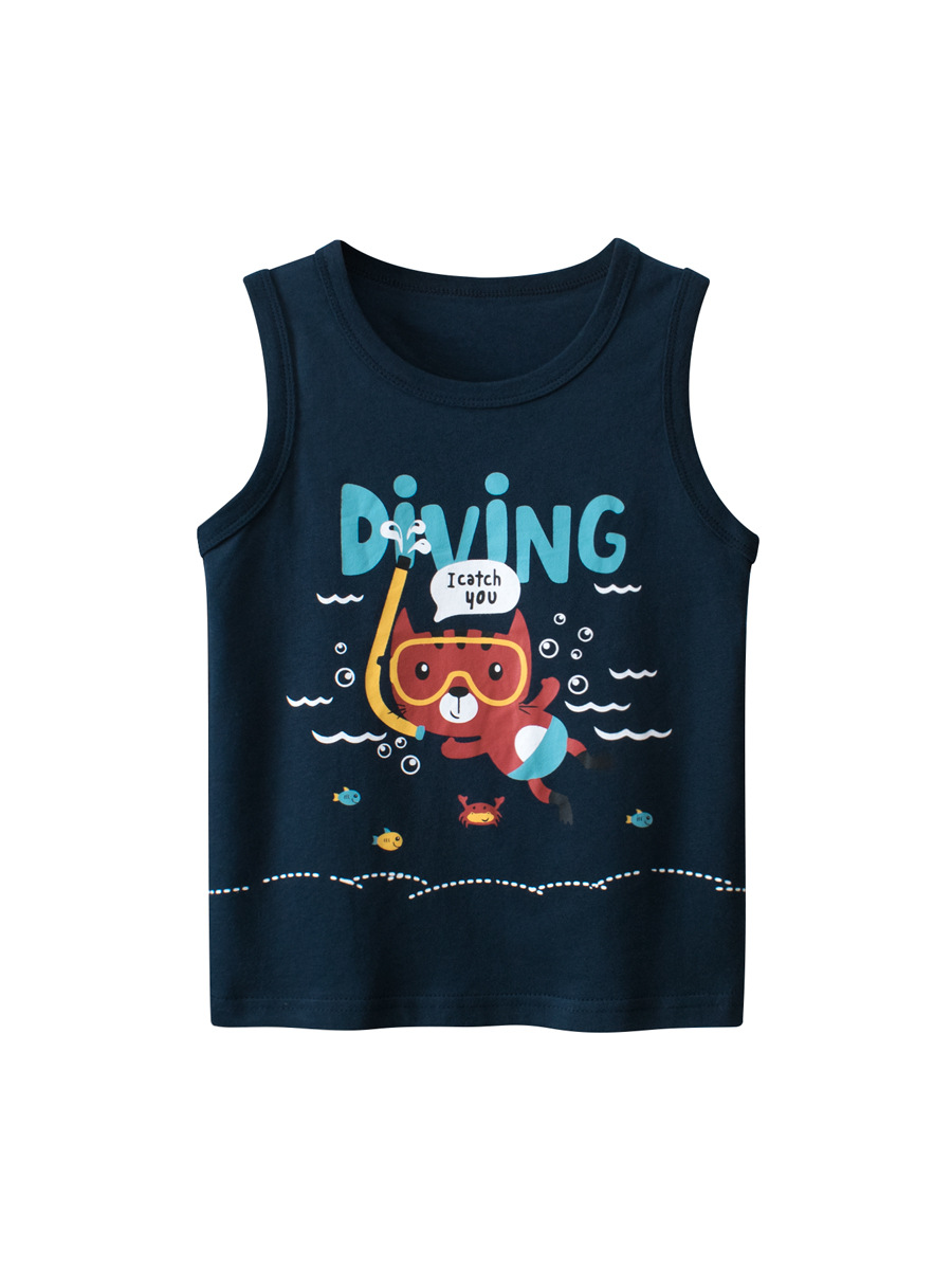 Picture of 2025 New Summer Kidsren's Clothing 27Kids Trendy Brand Kidsren's Vest Male Baby Clothes Cross-Border Supply Dropshipping