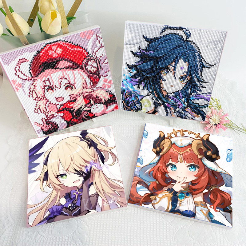 Picture of Original God New Diamond painting children student diy handmade diamond material package with frame Cartoon Cartoon educational toys