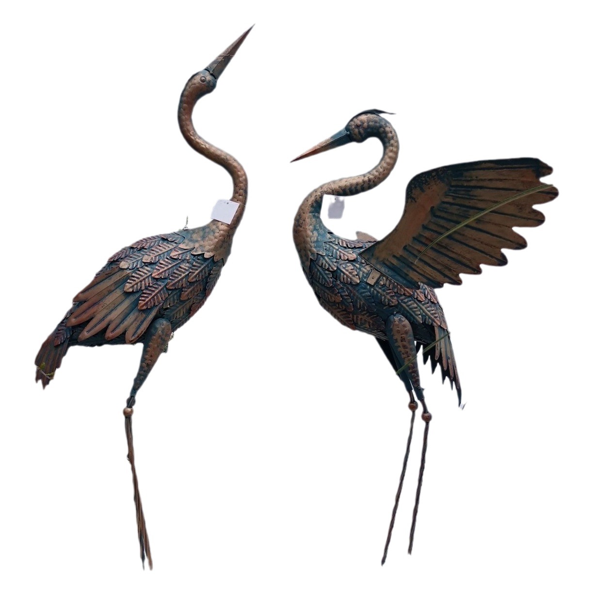 Factory direct foreign trade original single iron crane two-piece courtyard balcony ornaments photography props garden groceries