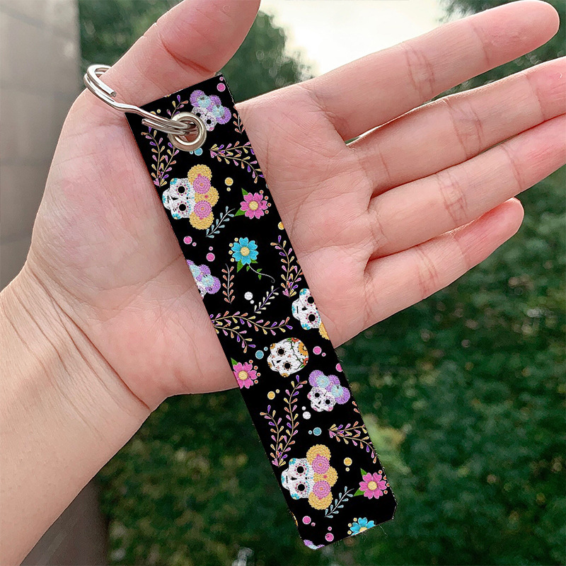 Picture of Amazon AliExpress European and American popular skull skull pu leather keychain wholesale in stock bag pendant