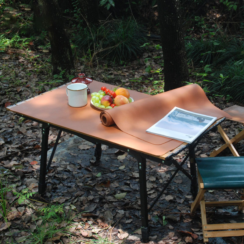 Spot Outdoor Table Mat Leather Camping Picnic Table Mat Waterproof Anti-fouling BBQ Table Mat Oversized Camping Table Mat