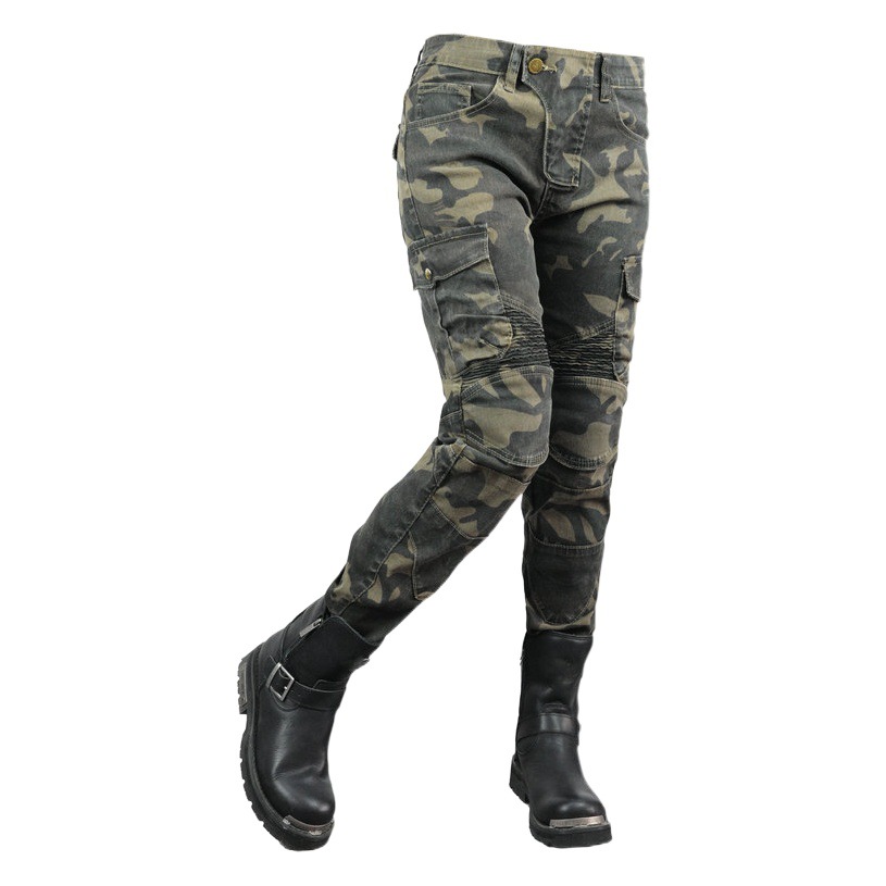 Volero Motorcycle Jeans Women's Motorcycle Racing Cycling Pants Camouflage Stretch Anti-Fall Pants Upgraded Protective Gear