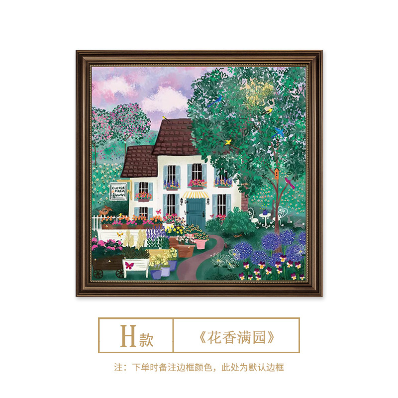 Picture of Winter Lights Hanging Painting Christmas Decorative Painting American Entrance Entrance Auschle Murals Bedroom Painting Restaurant High-level Oil Painting