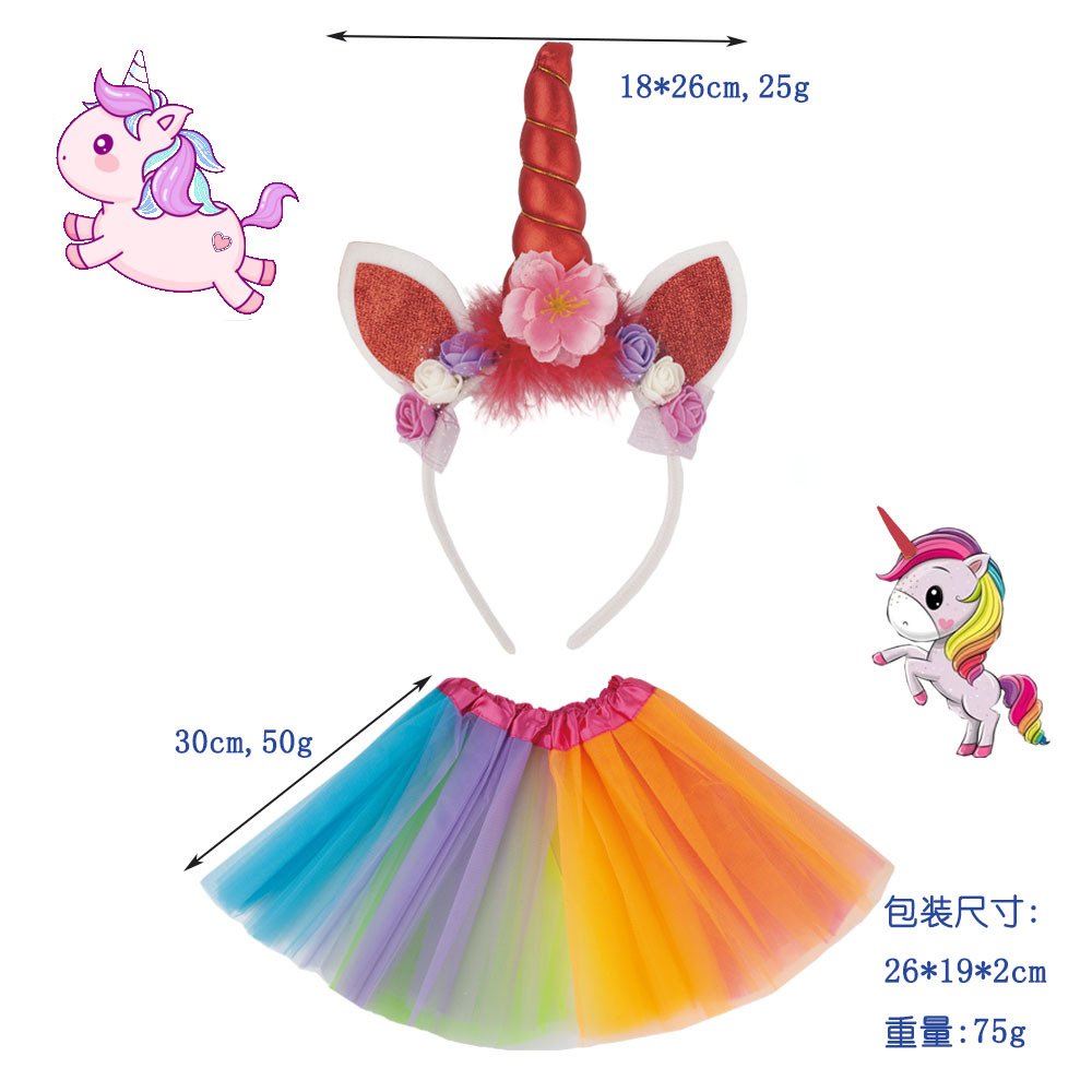 Picture of Halloween cross-border new unicorn hairband children holiday party headdress baby birthday gift hair accessories wholesale