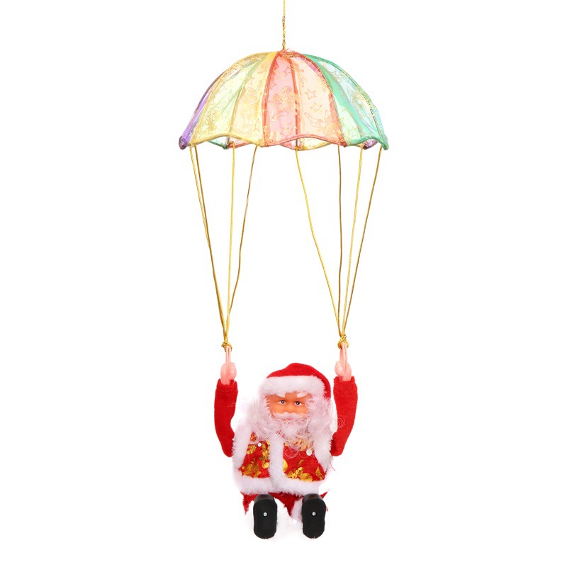 Novelty Parachute Electric Santa Claus Doll Electric Christmas Decorations Children Toys Christmas Gifts