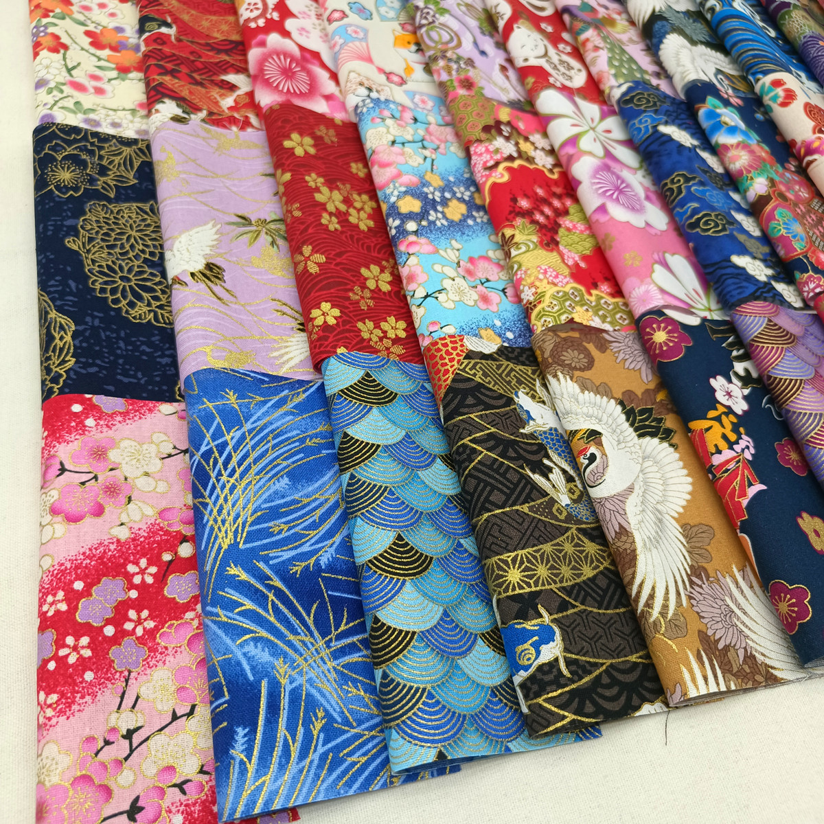 Picture of Pure cotton cotton bronzing cloth group Japanese style DIY handmade baby clothes fabric handmade teaching cloth set
