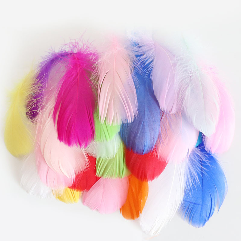 Feather Decoration Fantasy Macaron Color Birthday Gift Box Filler Goose Feather Wave Ball DIY Dream Catcher Accessories