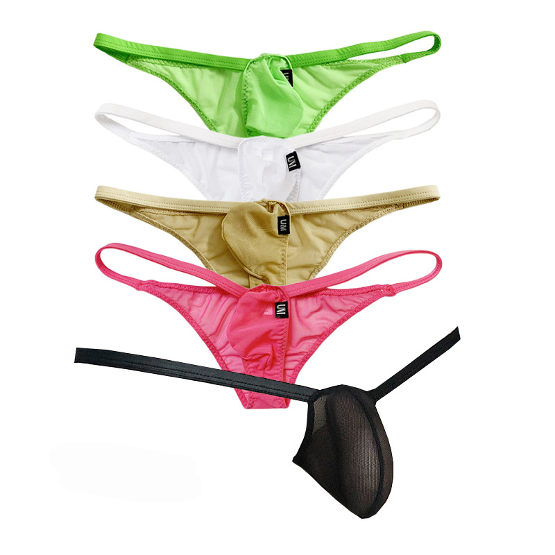 Picture of [Factory] Ultra-Low-Waist Men's Mesh Transparent Briefs Sexy Stereo Pouch Mesh Underwear 3018