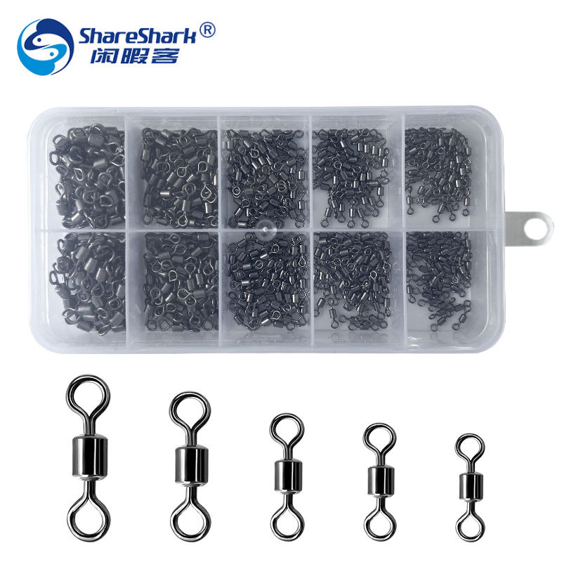 Boxed American Swivel 500PCs Mixed 8-Ring Sub-Line Connector Luya Fishing Gear Accessories