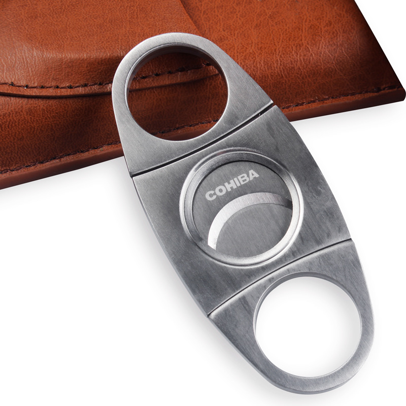 Picture of LUXFO Langyou Compact Handsome Cigar Leather Case Two Pack Cigar Scissors Gift Box Travel Suit