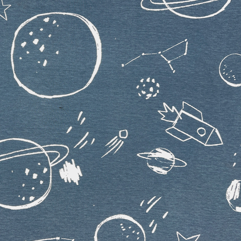 Picture of Kilogram price Class A cotton wool cloth printed double-sided knitted printed cloth baby T-shirt saliva towel clothing fabric