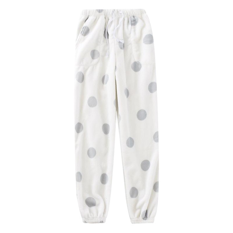 Thick Flannel Pajama Pants for Women, Autumn and Winter, Warm, Large Size, Loose Trousers, Coral Fleece, Cute Loungewear, Comfortable