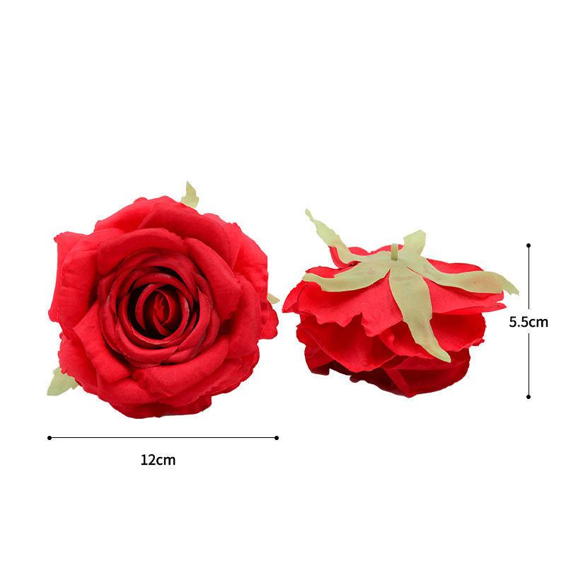 Picture of Simulated Flower Curled Rose Flower 12cm Safe Rose Wedding Background Wall Decoration Arch Flower Arrangement Gift Box with Flowers