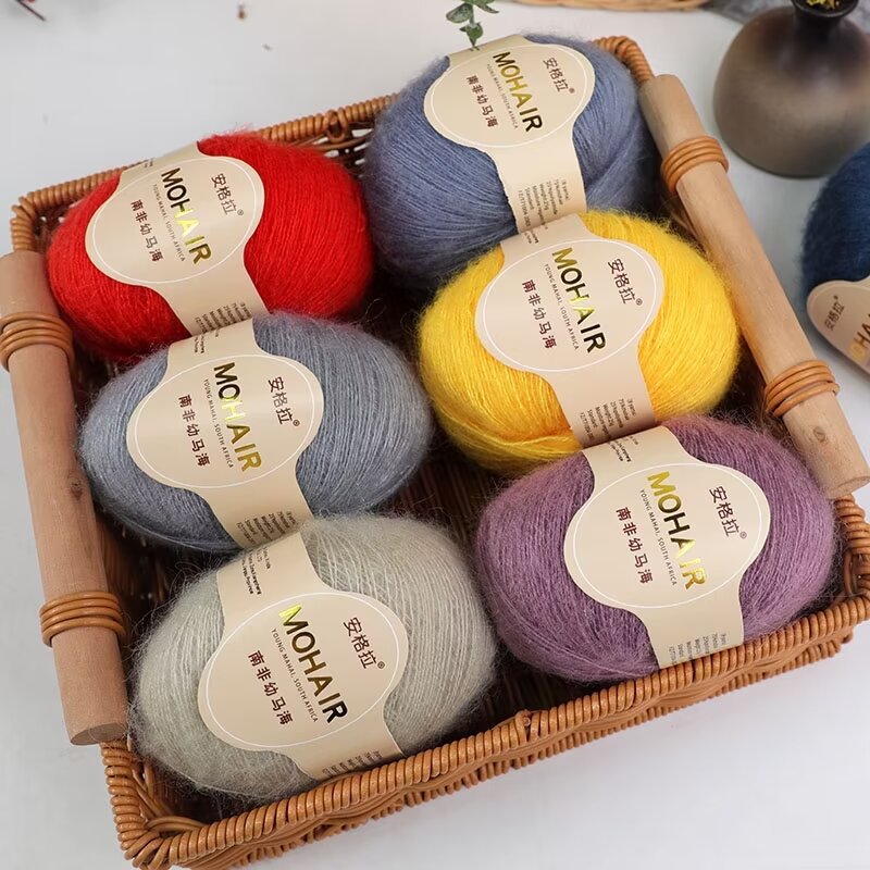 South Africa Young Mauhair Line Fine Line Angora Pony Sea Hand-woven Shawl Coat Wool Diy Fashion Cashmere Line