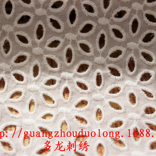 14120 good six-hole cotton cloth full embroidery home textile fabric fabric clothing accessories width 136cm