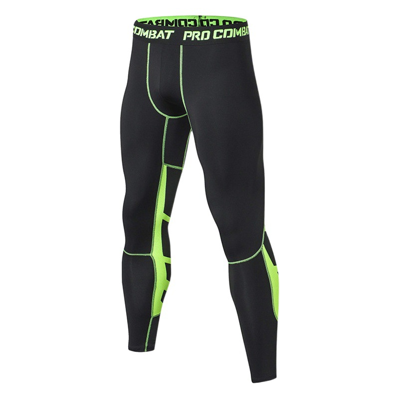 European and American Cross-border Men's Elastic Compression Pants Sports Running Tights Basketball Bottoming Pants Quick-drying Fitness Pants PRO