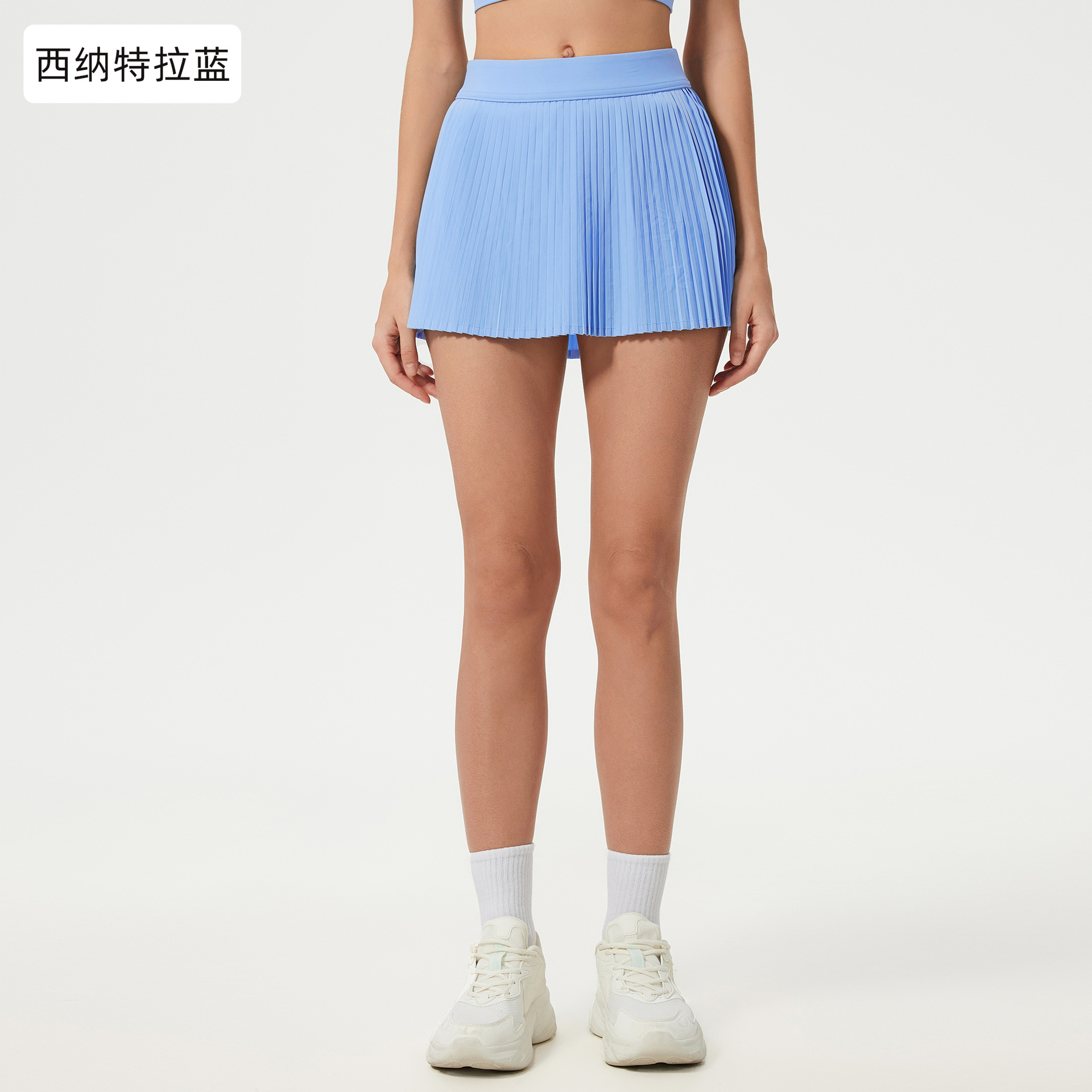Picture of Ice Breathable Outdoor Sports Skirt Women's Belt Lining Anti-running Tennis Skirt Yoga Fitness Skirt D25008