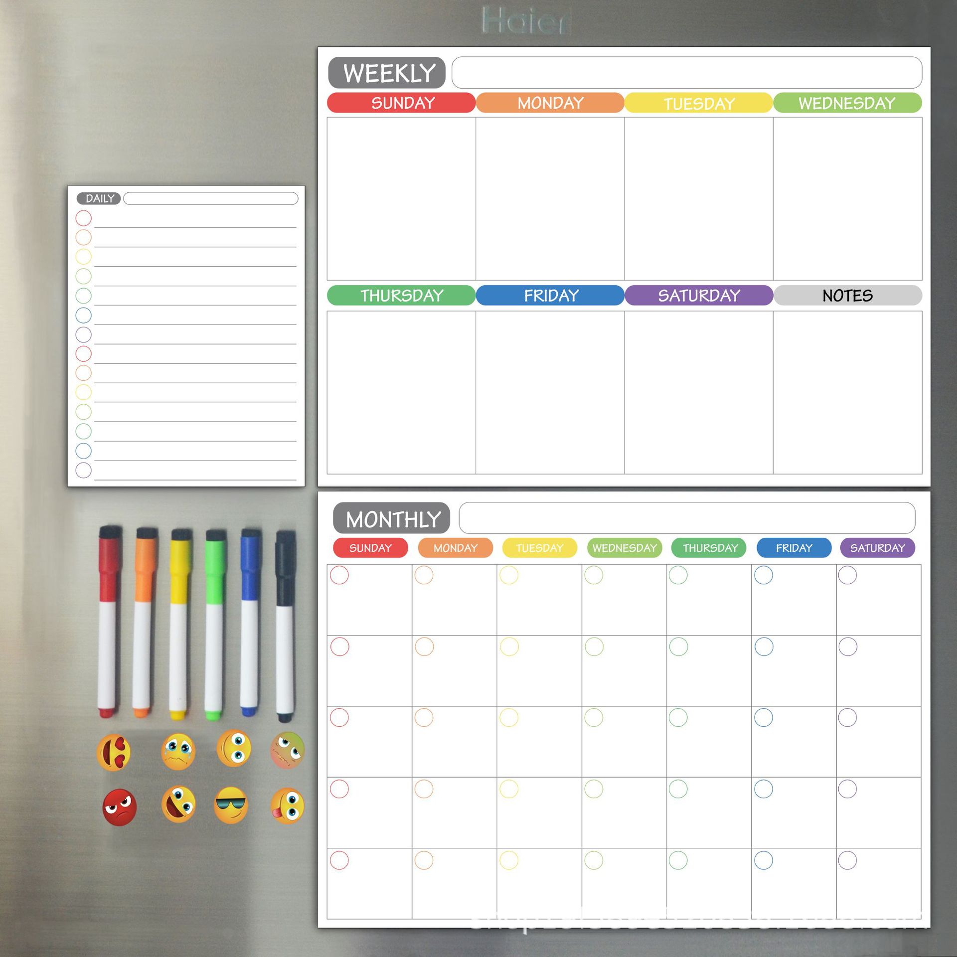 Size 42 × 30cm Monthly Weekly Schedule Dry-erase Magnetic Refrigerator Calendar Message Post Spot Cross-border